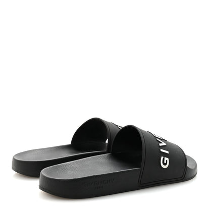 Givenchy Rubber Logo Pool Slide Sandals 41 Black 10 of 16