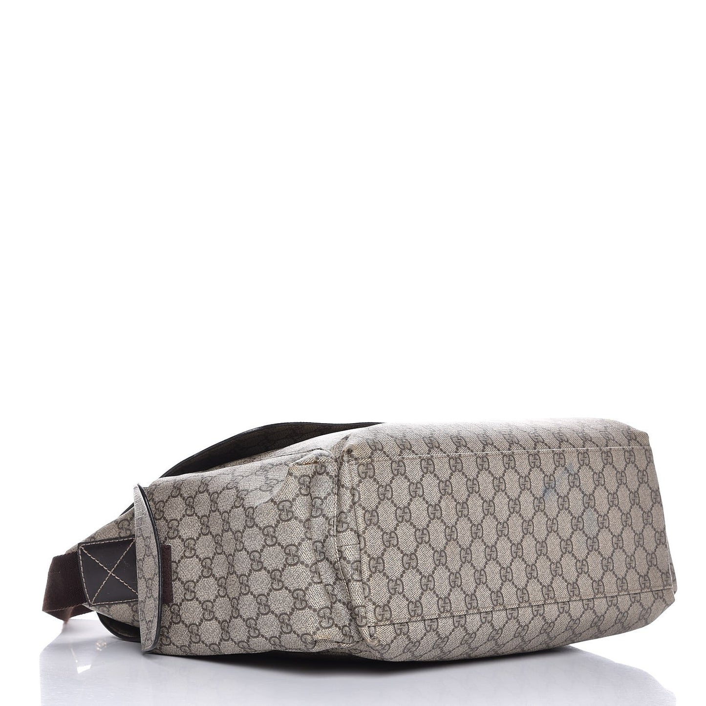 GG Plus Monogram Messenger Diaper Bag Dark Brown