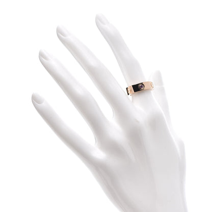 Cartier 18K Pink Gold Pink Sapphire 5.5mm LOVE Ring 48 4.5 2 of 5