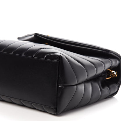 Saint Laurent Calfskin Y Quilted Monogram Small Loulou Chain Satchel Black 10 of 11