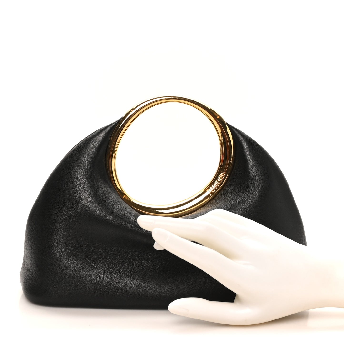 Lambskin Le Petit Calino Ring Top Handle Bag Black