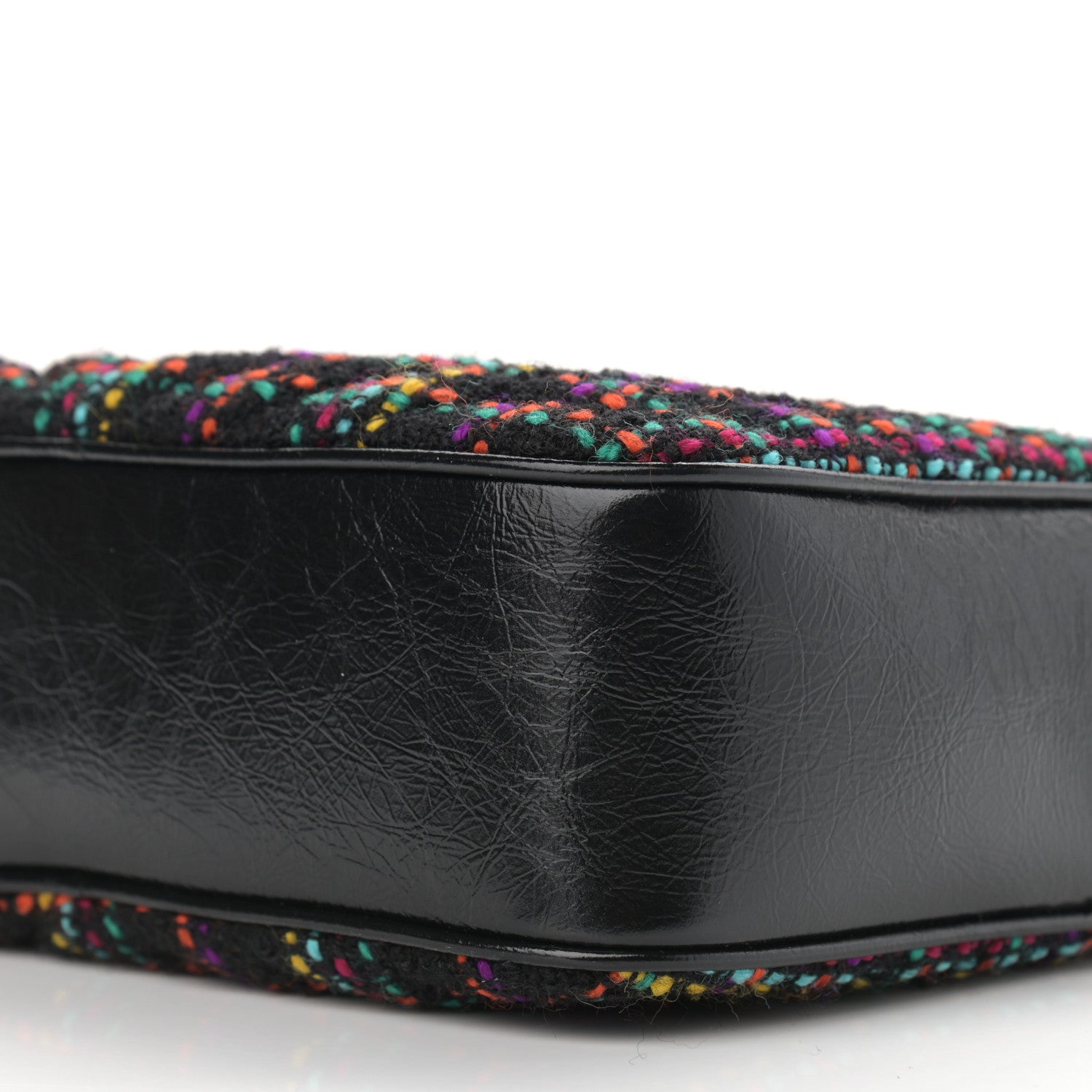 Saint Laurent Tweed Calfskin Monogram Lou Camera Bag Black 10 of 10