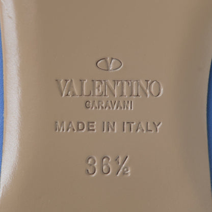 Valentino Garavani Nappa Rockstud Cage Ballerina Flats 36.5 Light Sapphire Poudre 6 of 8