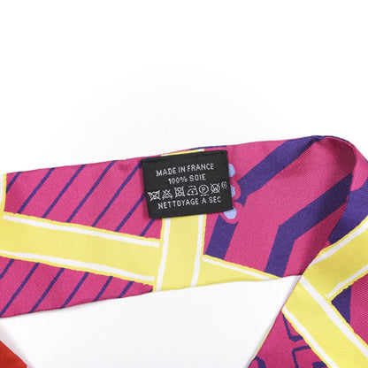 Hermes Silk Jeu de Soie Uniforme Twilly Fuchsia Rouge Multi 3 of 4