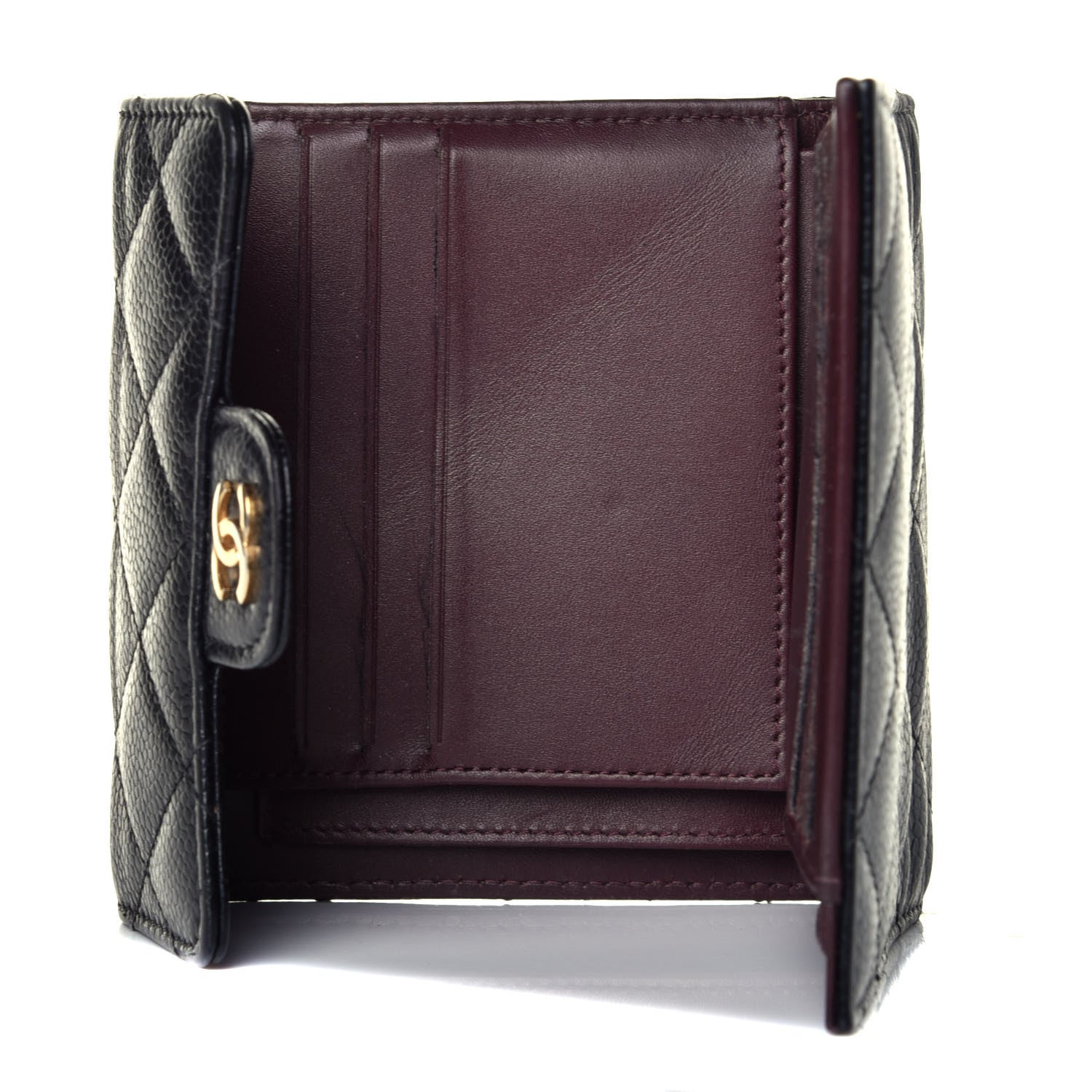 Chanel Caviar Quilted Compact Flap Wallet Black 5 of 10