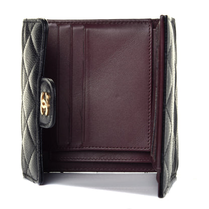 Chanel Caviar Quilted Compact Flap Wallet Black 5 of 10