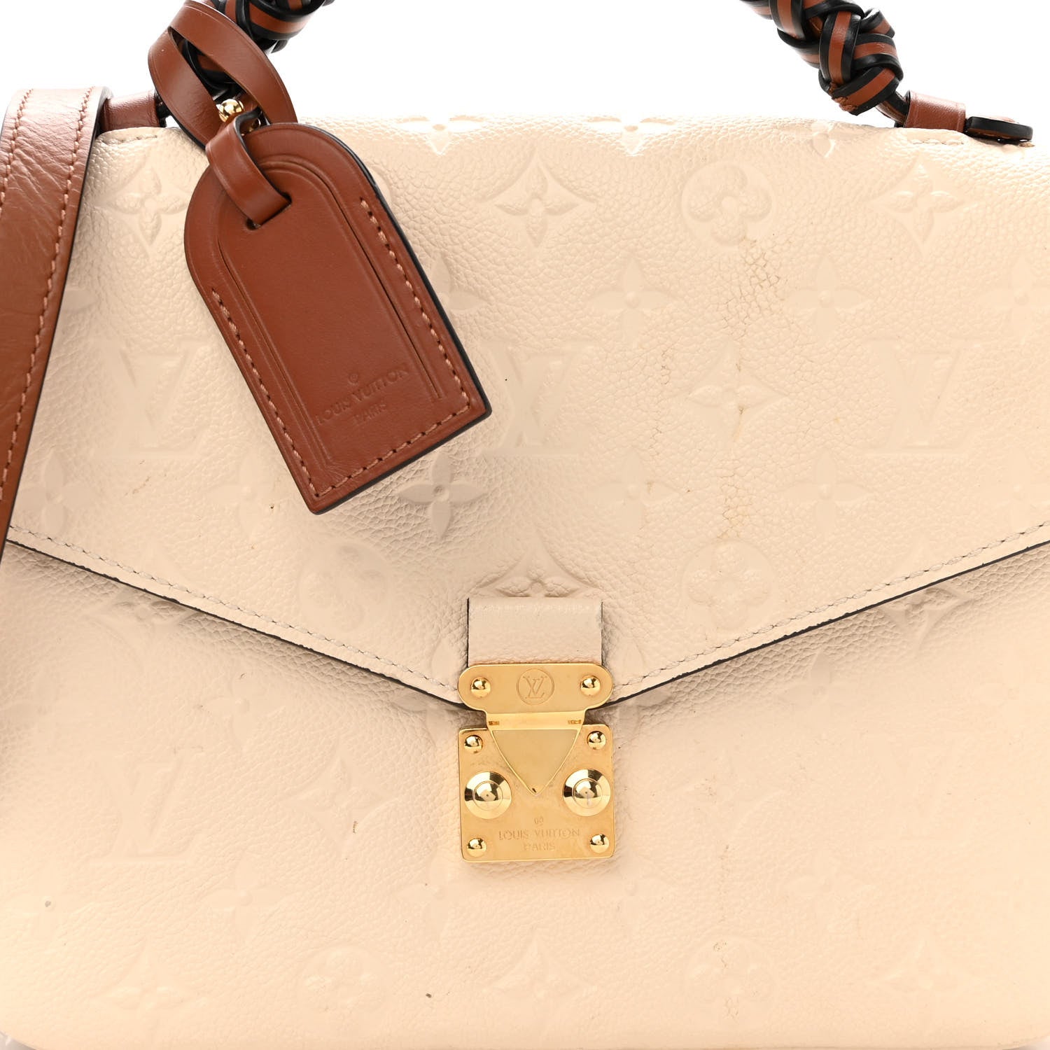 Louis Vuitton Empreinte Braided Pochette Metis Creme Beige Caramel 7 of 9