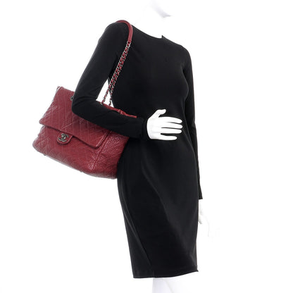 Chanel Crumpled Lambskin Quilted Large Tote Burgundy 2 of 7