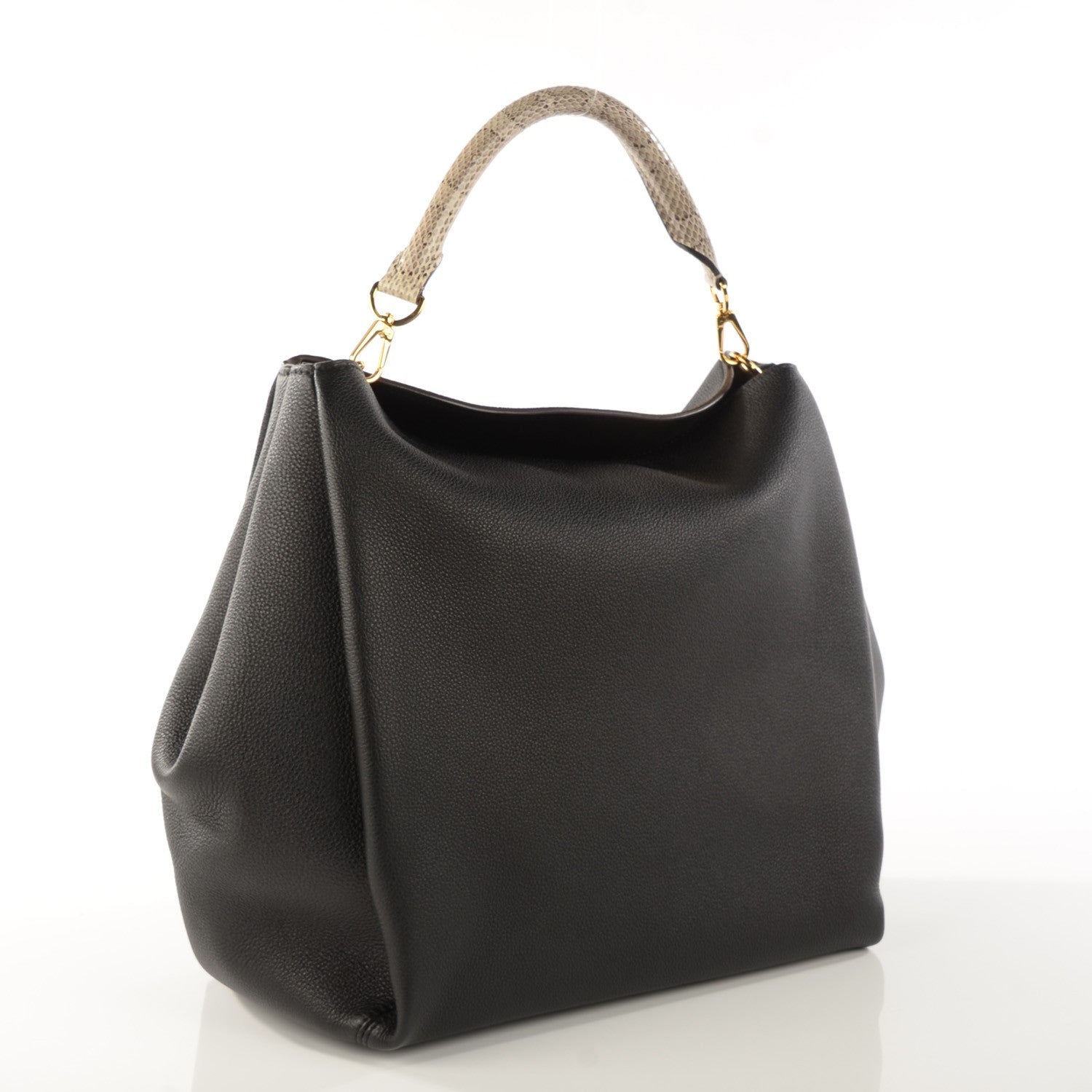 Louis Vuitton Veau Cachemire Python Babylone MM Black 3 of 7