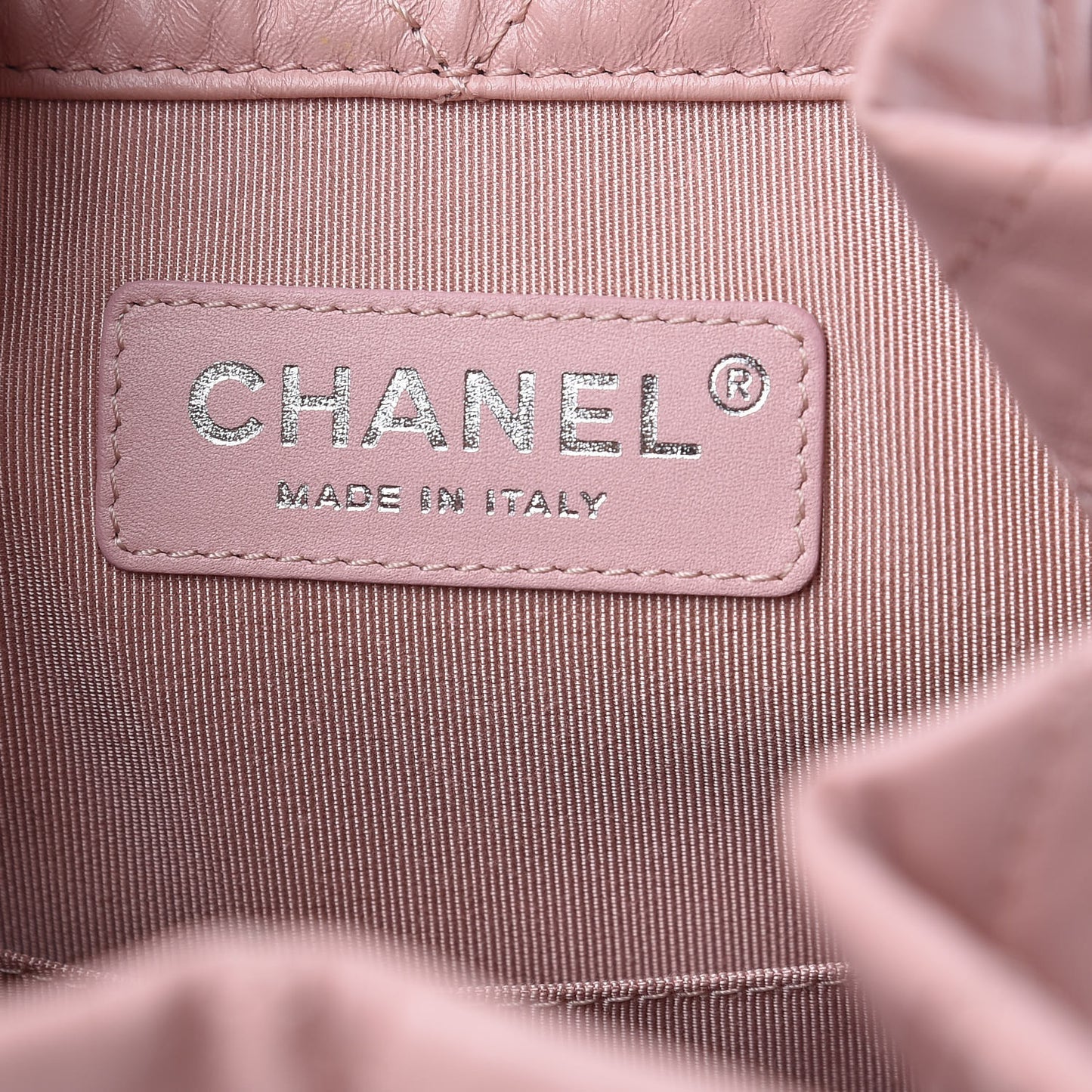 Aged Calfskin Quilted Gabrielle Backpack Light Pink