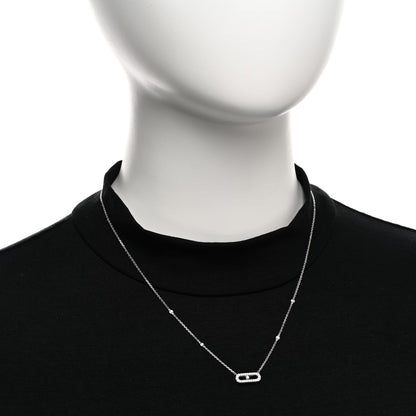 Messika 18K White Gold Diamond Move Uno Pave Necklace 2 of 5