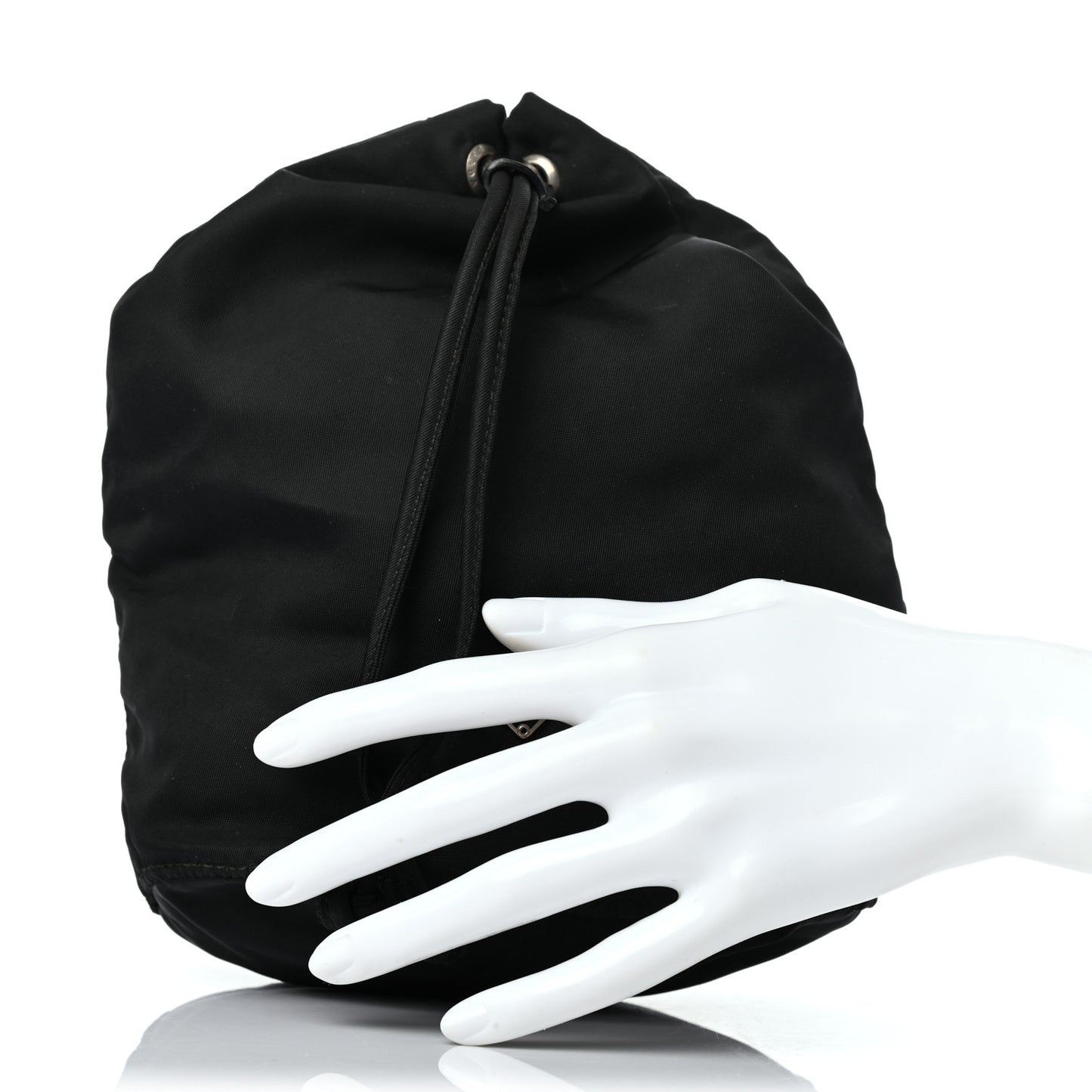 Nylon Vela Drawstring Pouch Black