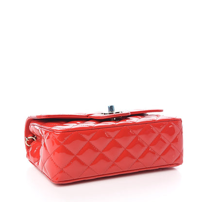 Chanel Patent Calfskin Quilted Mini Rectangular Flap Red 4 of 11