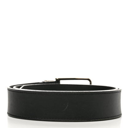 Louis Vuitton Calfskin 35mm Pont Neuf Belt 85 34 Black 2 of 8