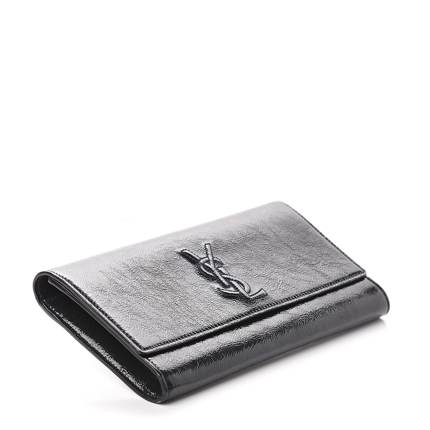 Textured Patent Monogram Small Belle De Jour Clutch Navy