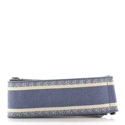 Christian Dior Canvas Embroidered Shoulder Strap Light Blue 2 of 3