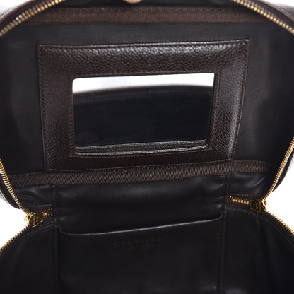 Chanel Caviar Vanity Cosmetic Case Brown 8 of 14