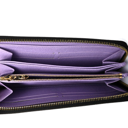 Louis Vuitton Monogram Multicolor Zippy Wallet Black Violet 4 of 4