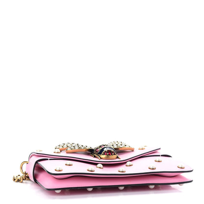 Gucci Nappa Pearl Studded Mini Queen Margaret Broadway Shoulder Bag Sugar Pink 3 of 8