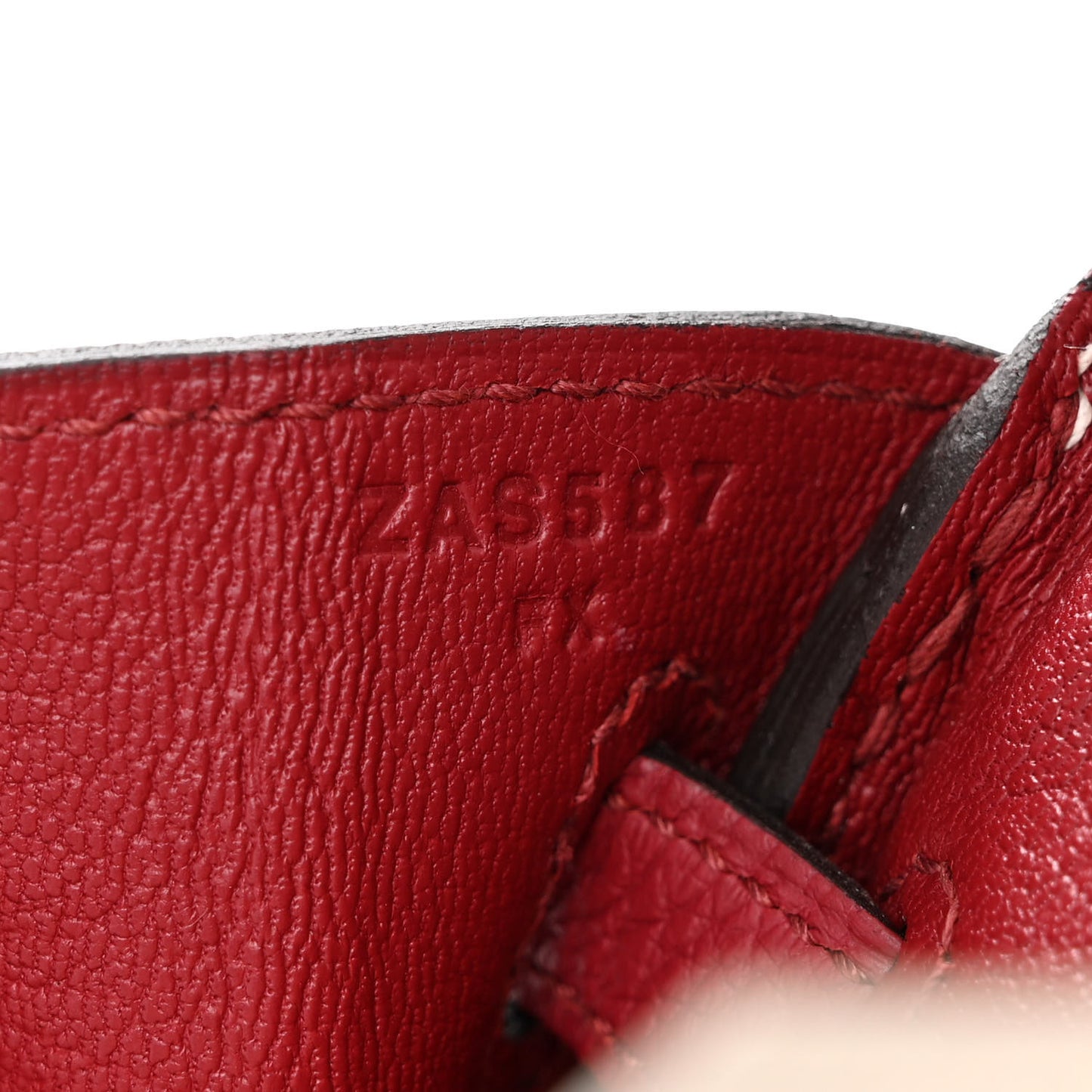 Togo Horseshoe Birkin 25 Craie Rouge Grenat