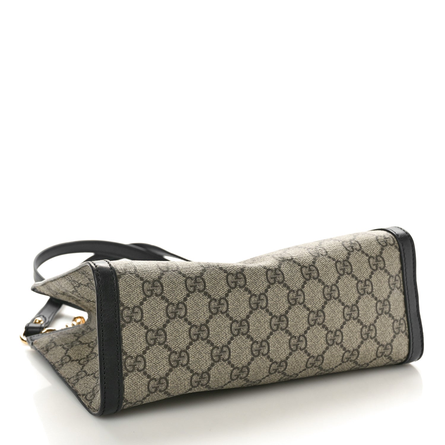 Gucci GG Supreme Monogram Small Padlock Tote Black 4 of 10