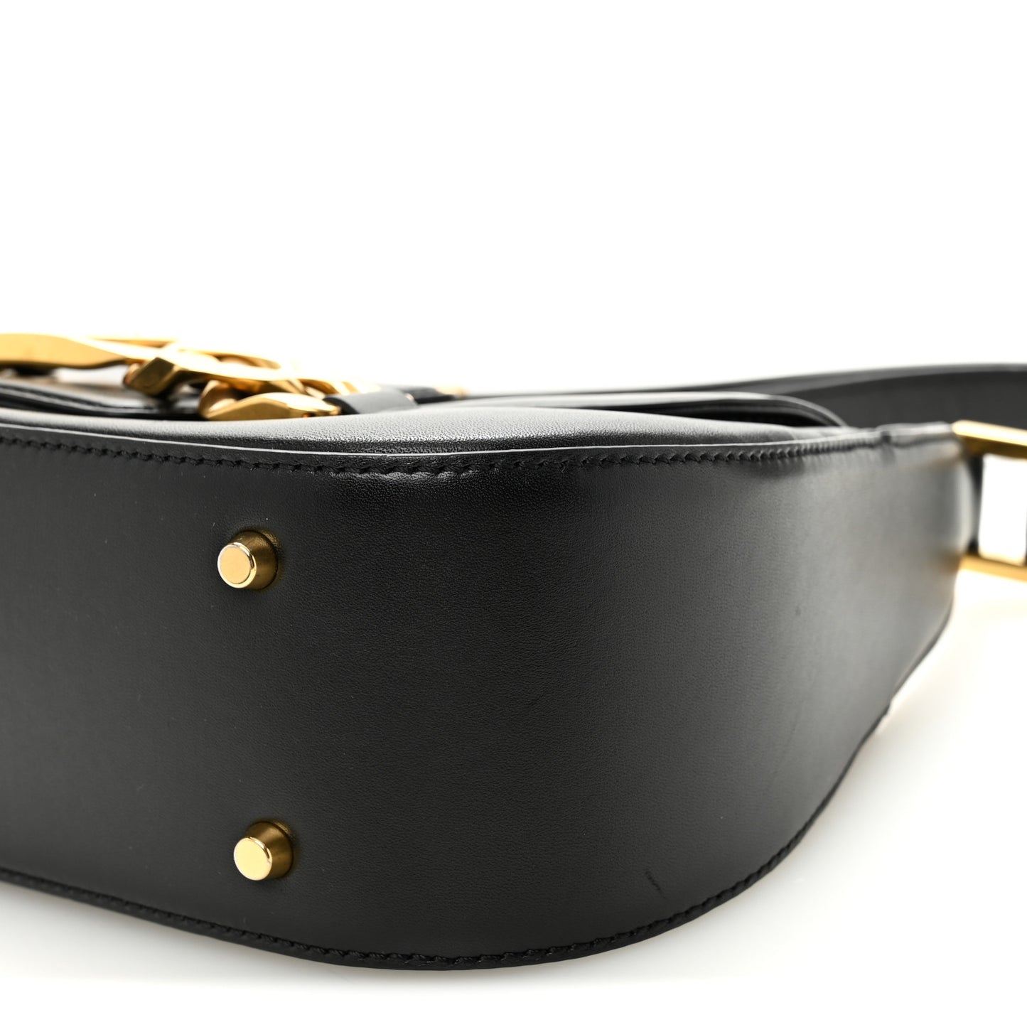 Smooth Calfskin Vlogo Chain Shoulder Bag Black