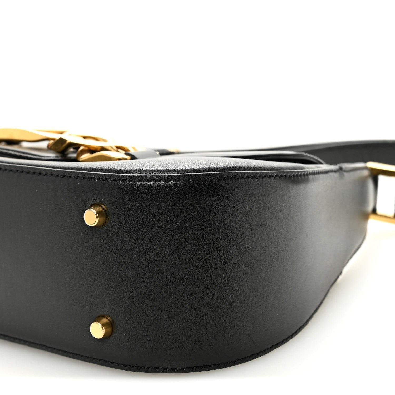 Valentino Garavani Smooth Calfskin Vlogo Chain Shoulder Bag Black 9 of 10