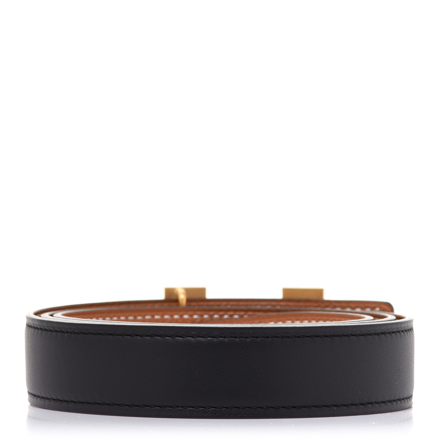 Hermes Swift Epsom 24mm Mini Constance H Belt 80 Black Gold 2 of 8