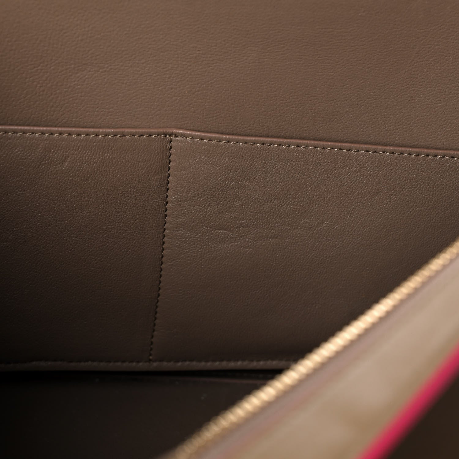 Celine Smooth Calfskin Small Bicolor Trapeze Taupe Fuchsia 12 of 12