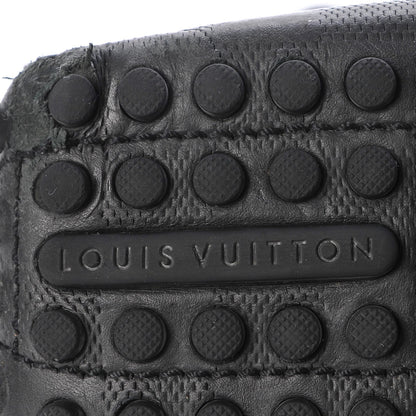 Louis Vuitton Mens Damier Hockenheim Moccasin Loafers 6 Onyx 8 of 13