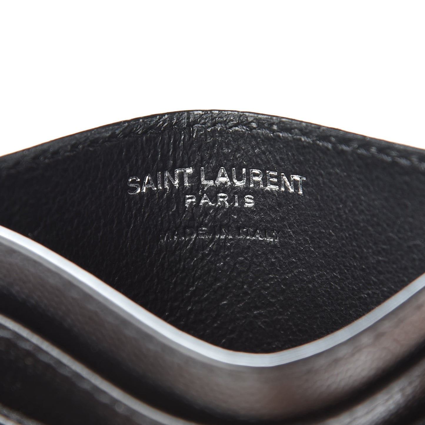 Grain De Poudre Matelasse Chevron Monogram Credit Card Case Black