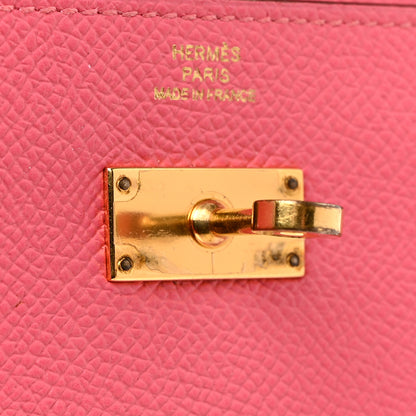 Hermes Epsom Kelly Longue Wallet Rose Azalee 9 of 9