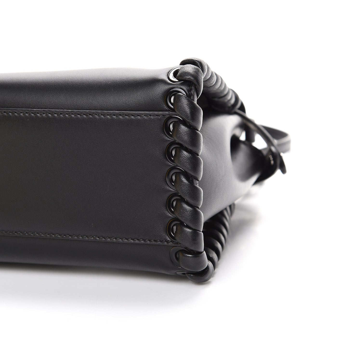 Nappa Lace Up Mini Peekaboo Iconic Satchel Black