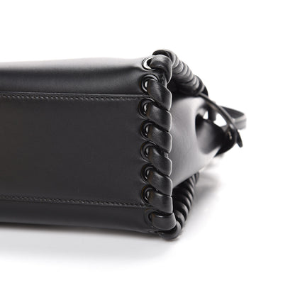Fendi Nappa Lace Up Mini Peekaboo Iconic Satchel Black 11 of 14