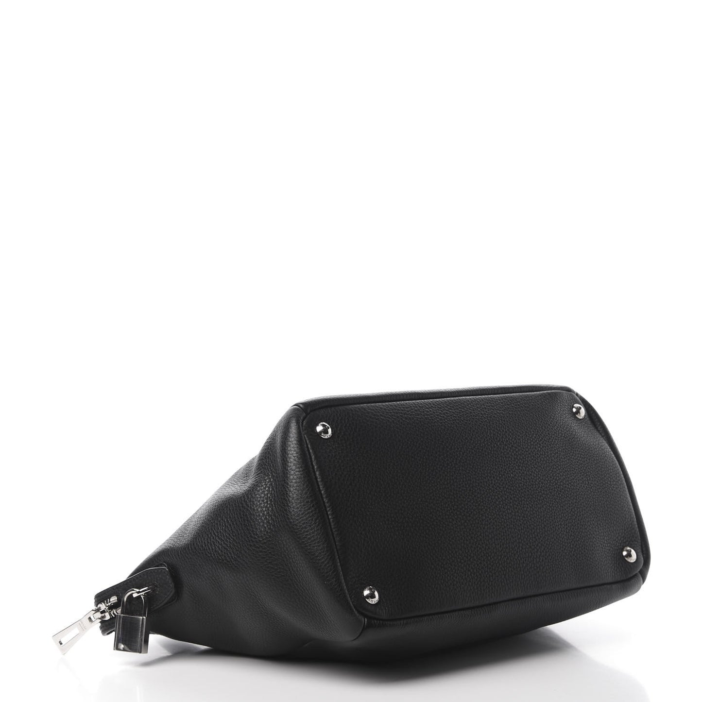 Vitello Daino Double Handle Satchel Black