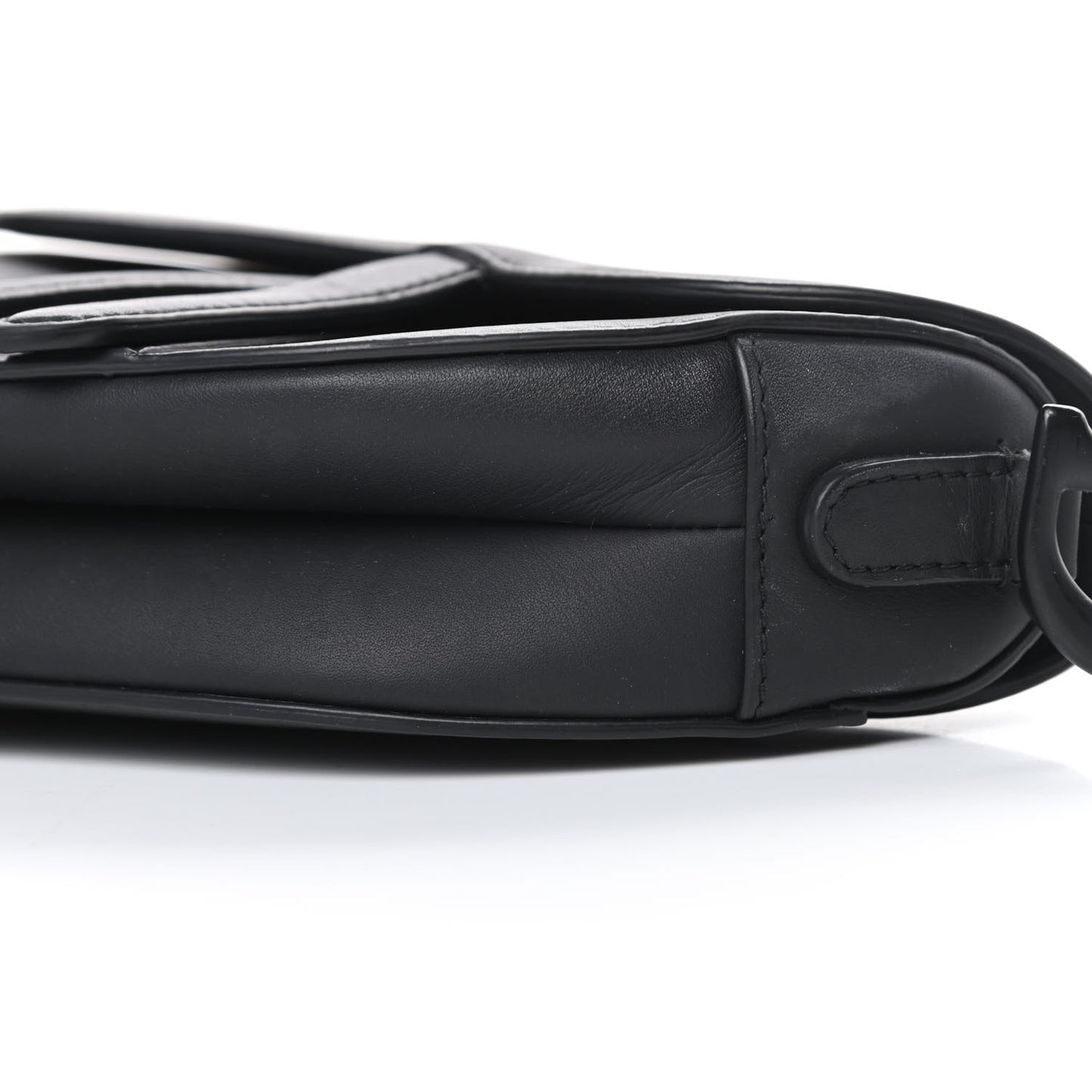 Ultra Matte Calfskin Mini Saddle Bag Black
