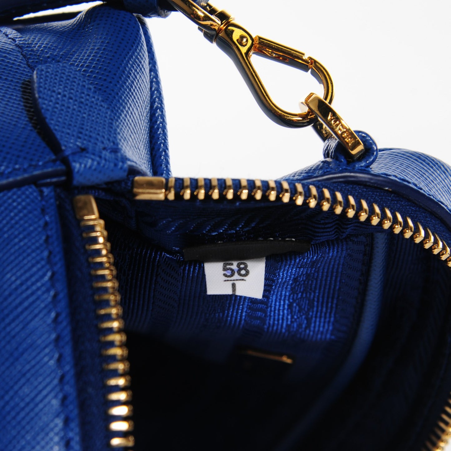 Saffiano Mini Camera Crossbody Azzurro