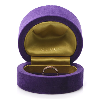 Gucci 18K Rose Gold Thin Diamantissima Ring 56 7.5 6 of 6