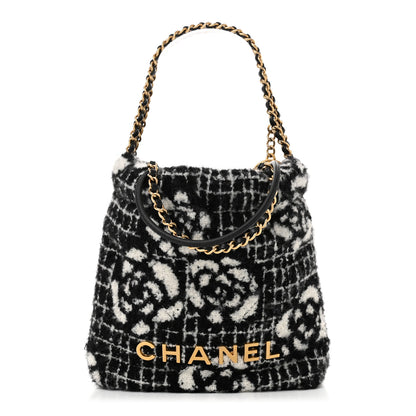Chanel Cashmere Mini Chanel 22 Black White 1 of 11