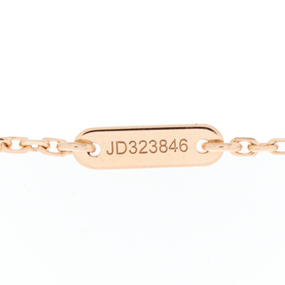 Van Cleef & Arpels 18K Rose Gold Carnelian Sweet Alhambra Heart Bracelet 3 of 4