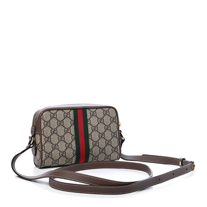 Gucci GG Supreme Monogram Web Mini Ophidia Shoulder Bag Brown 2 of 8
