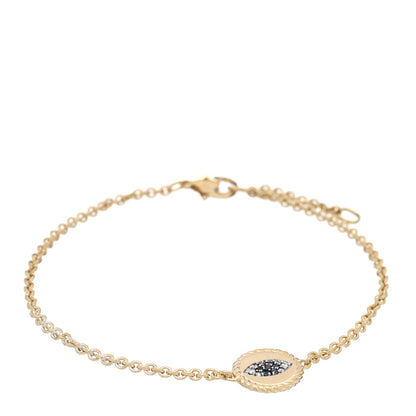 David Yurman 18K Yellow Gold Diamond Blue Sapphire Cable Collectibles Evil Eye Bracelet 1 of 3