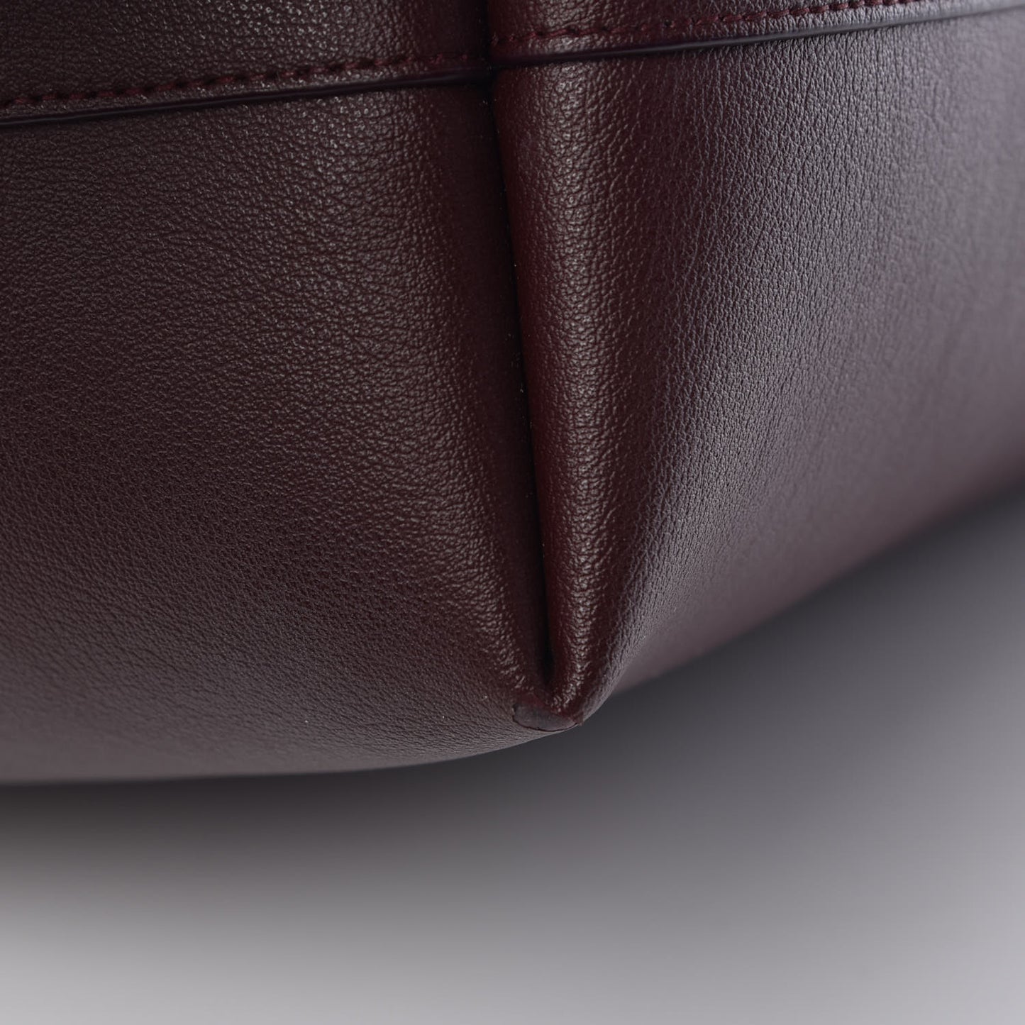 Calfskin Large Shopping Tote Bordeaux