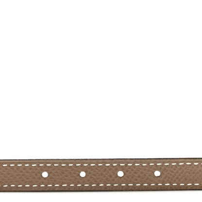 Hermes Swift Epsom 13mm Mini Laquee Reversible Belt 80 32 Etoupe Black 5 of 7