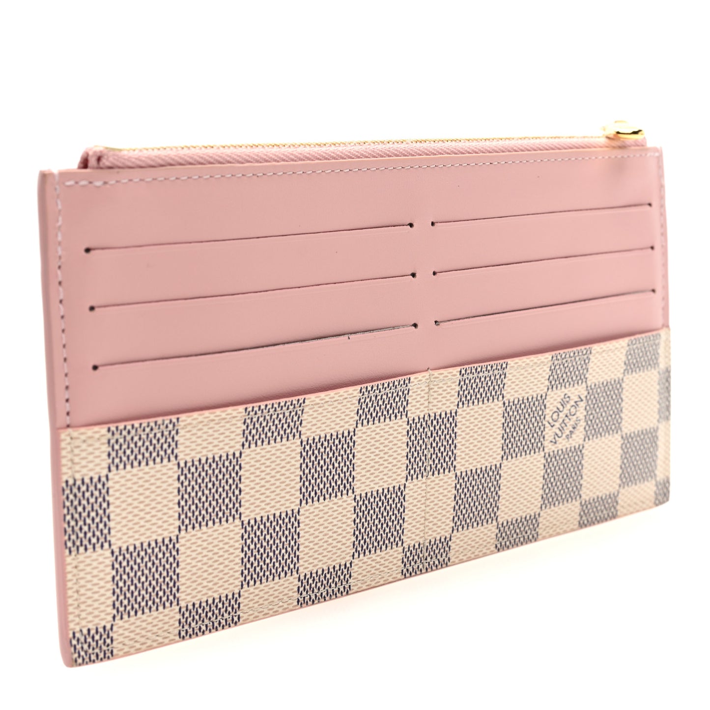 Damier Azur Slim Purse Rose Ballerine