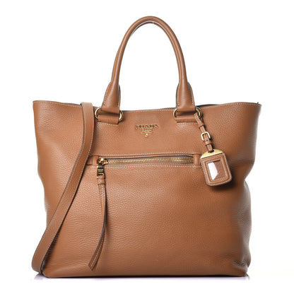 Prada Vitello Daino Tote Caramel 1 of 8