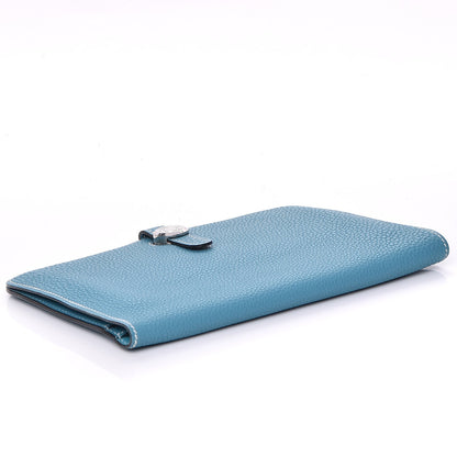 Hermes Togo Dogon Duo Wallet Blue Jean 4 of 15