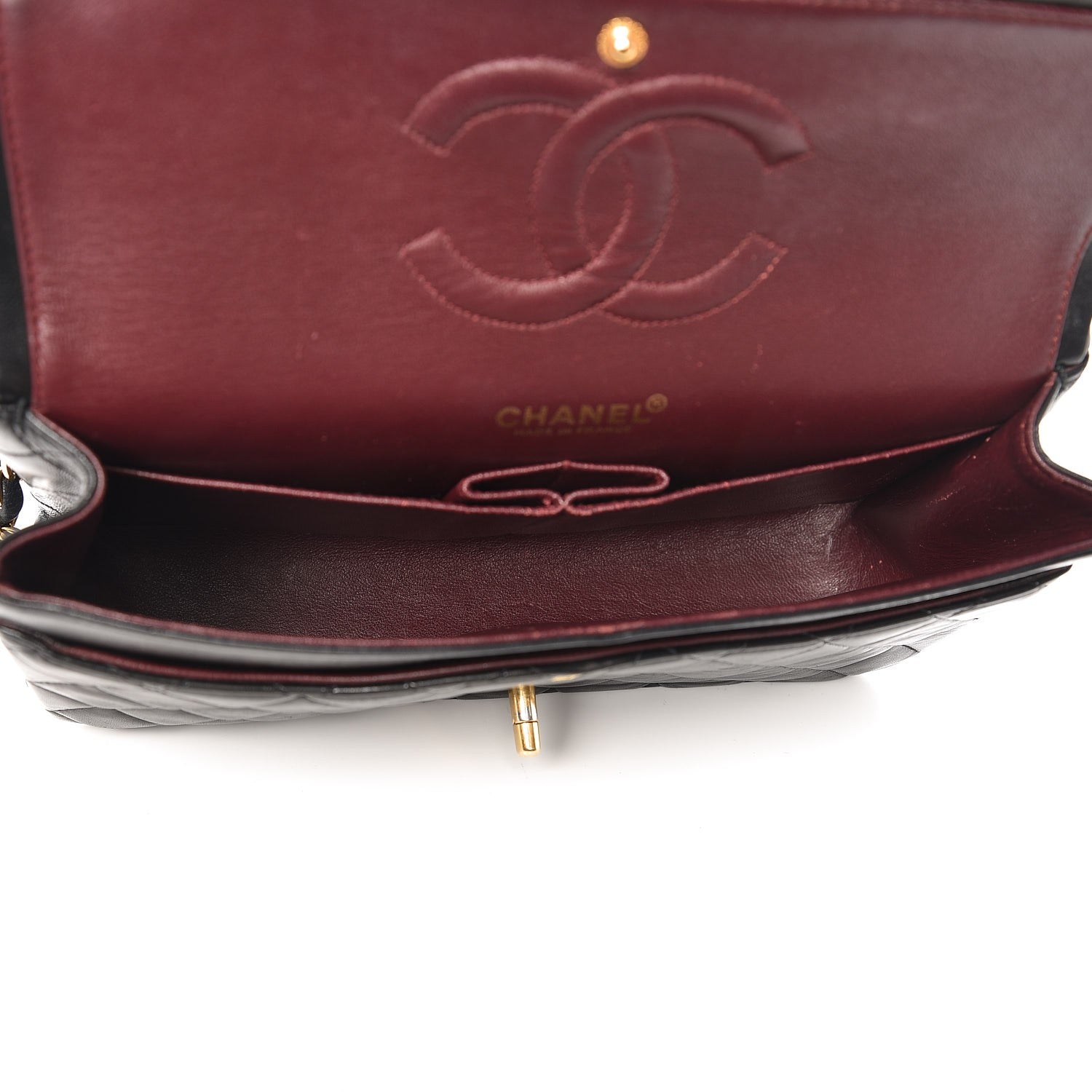 Chanel Lambskin Quilted Medium Double Flap Black 2 of 9
