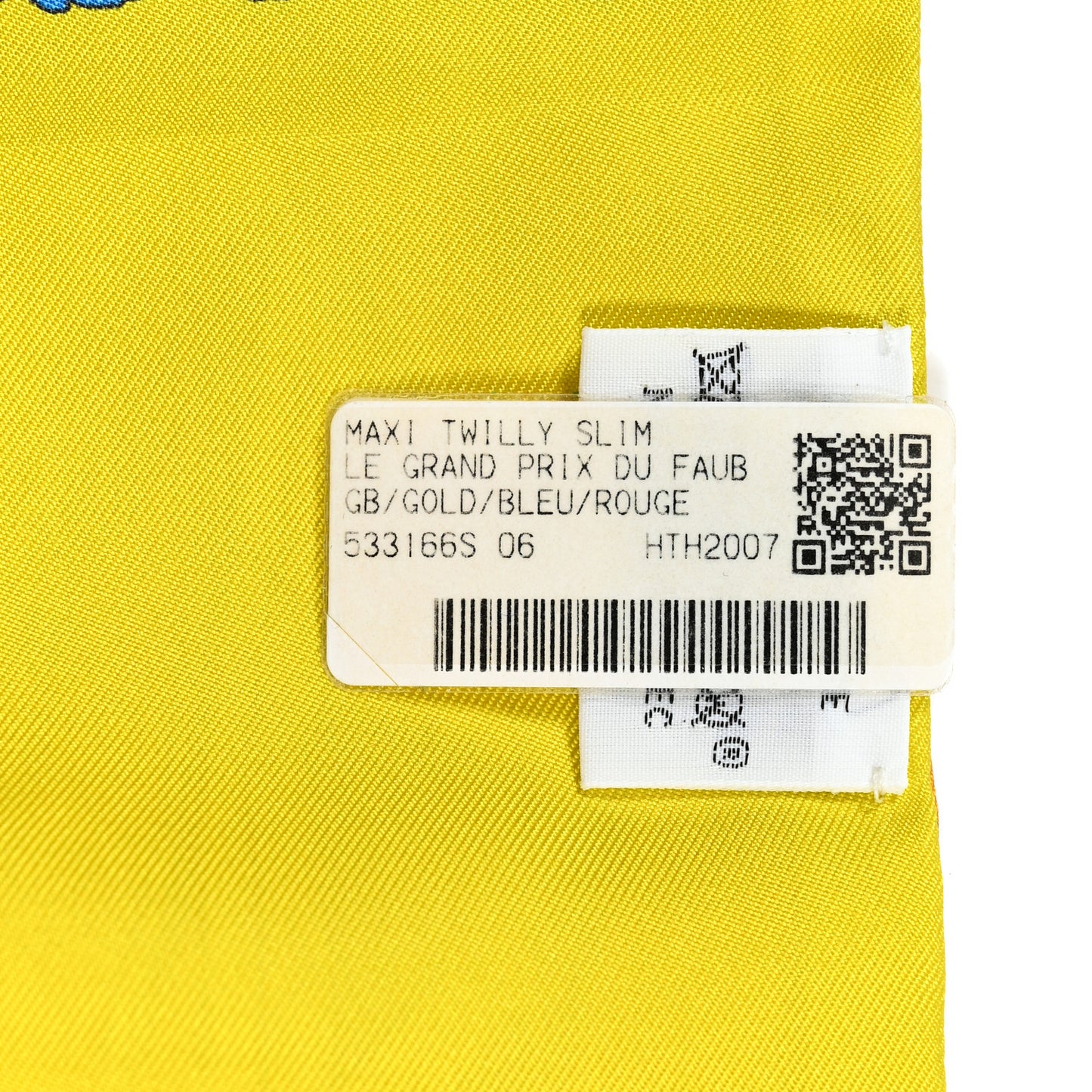 Silk Le Grand Prix du Faubourg Maxi Twilly Slim Gold Bleu Rouge