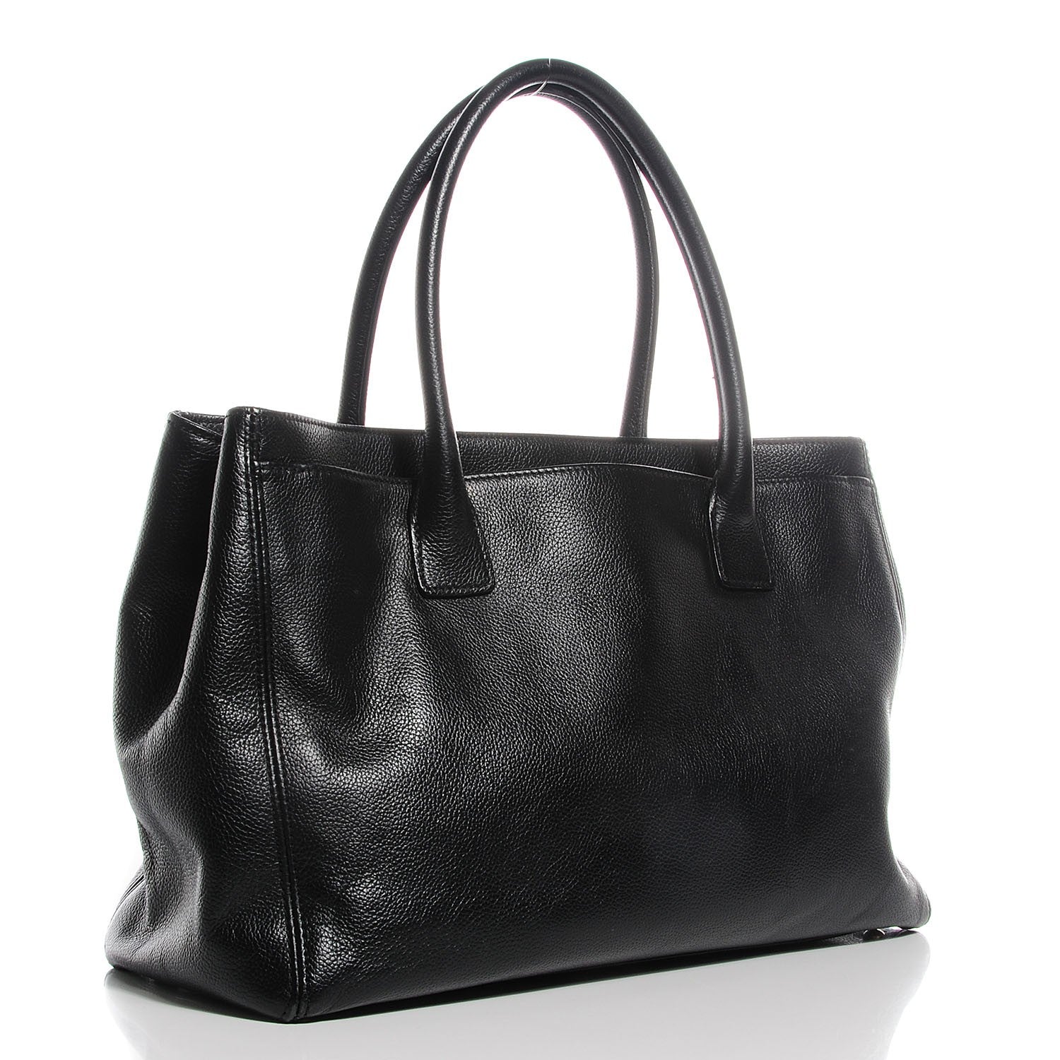 Chanel Calfskin Cerf Executive Shopper Tote Black 3 of 8